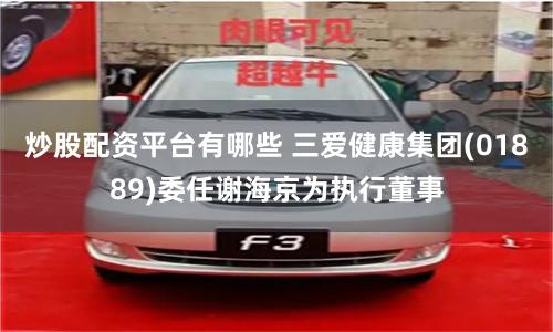 炒股配资平台有哪些 三爱健康集团(01889)委任谢海京为执行董事